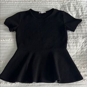 Black Peplum Top